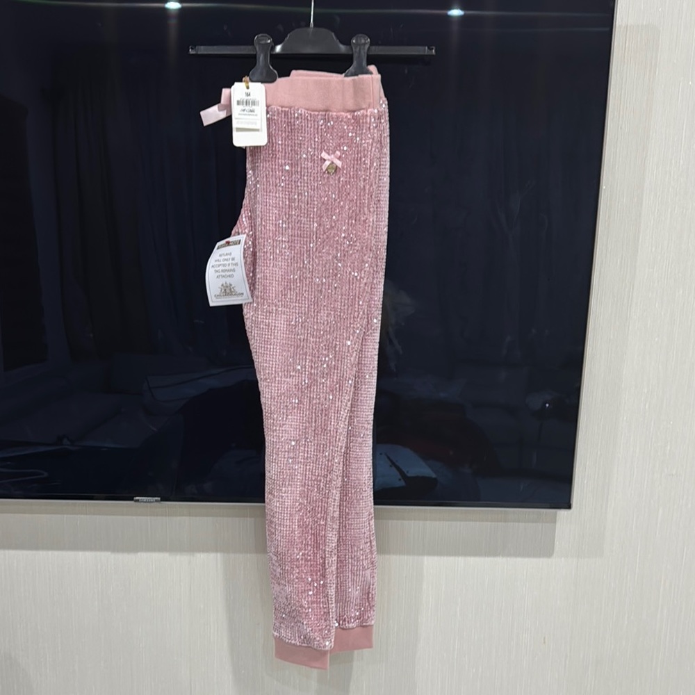Chic Pink Sequin Pants